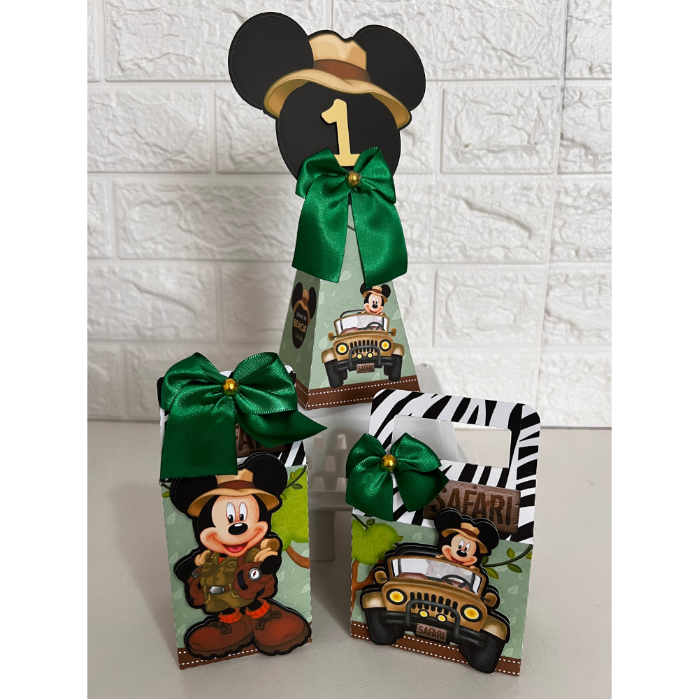 kit Personalizados Mickey Safari | Lembrancinhas Mickey Safari  | aniversário Mickey Safari | Mickey Safari