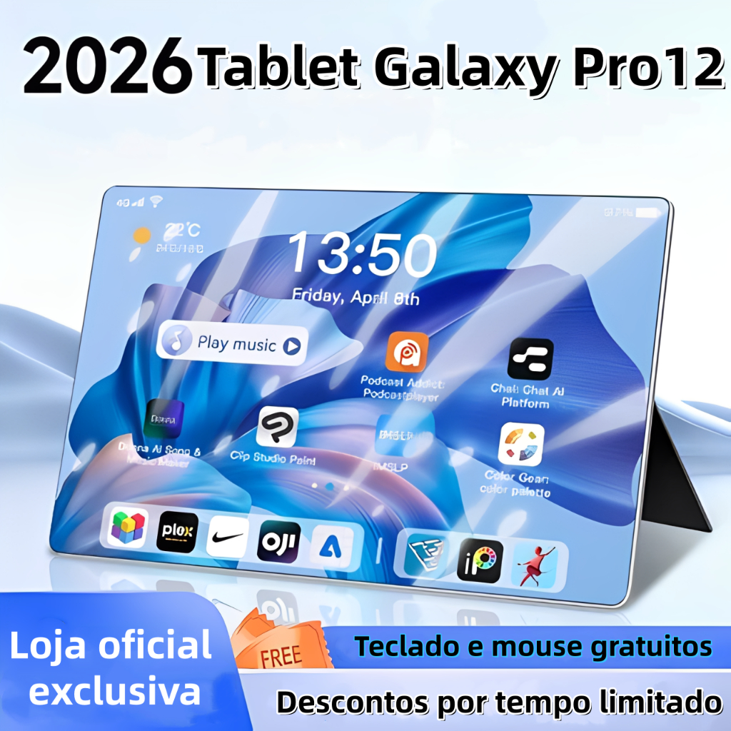 【Teclado e Mouse gratuitos】Tablet Galaxy Pro12 Max 12 Gb 512 Gb 11,6 Polegadas 8800 mAh Android 5g Bluetooth Desconto — R$ 1.079,00 em Shopee