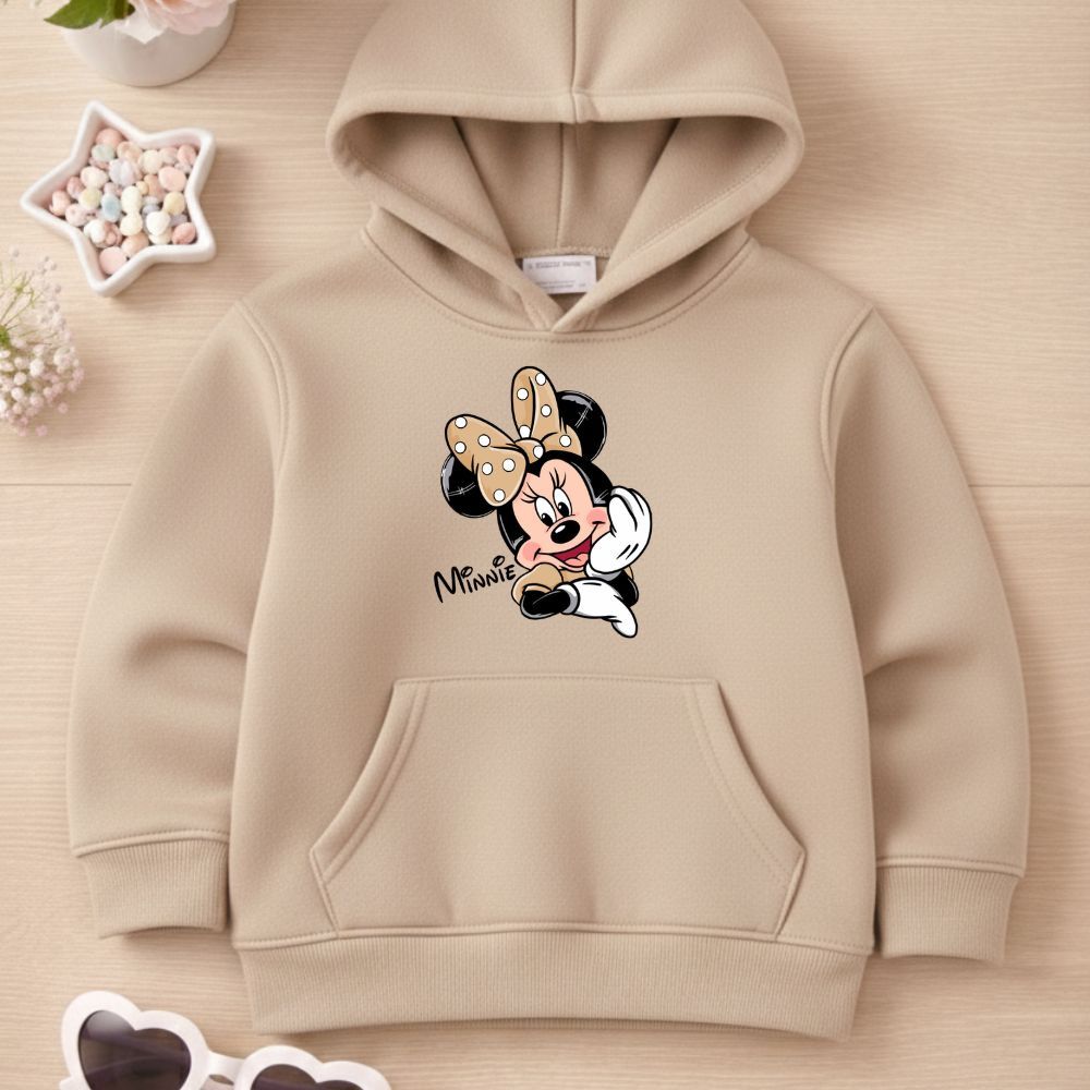 Moletom infantil e juvenil minnie blusa de frio canguru capuz e bolso  blusa meninas premium flanelada