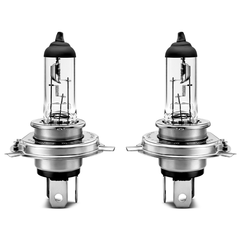 Kit Lâmpada H4 Carro Farol Alto Baixo 3200K 12V Halógena 60W/55W P43T Universal