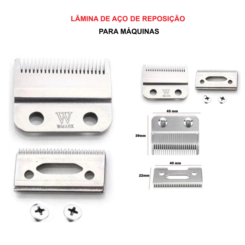 Lâmina Taper WMARK para Wahl Magic Clip | Lâmina de Corte para Maquinas de Corte