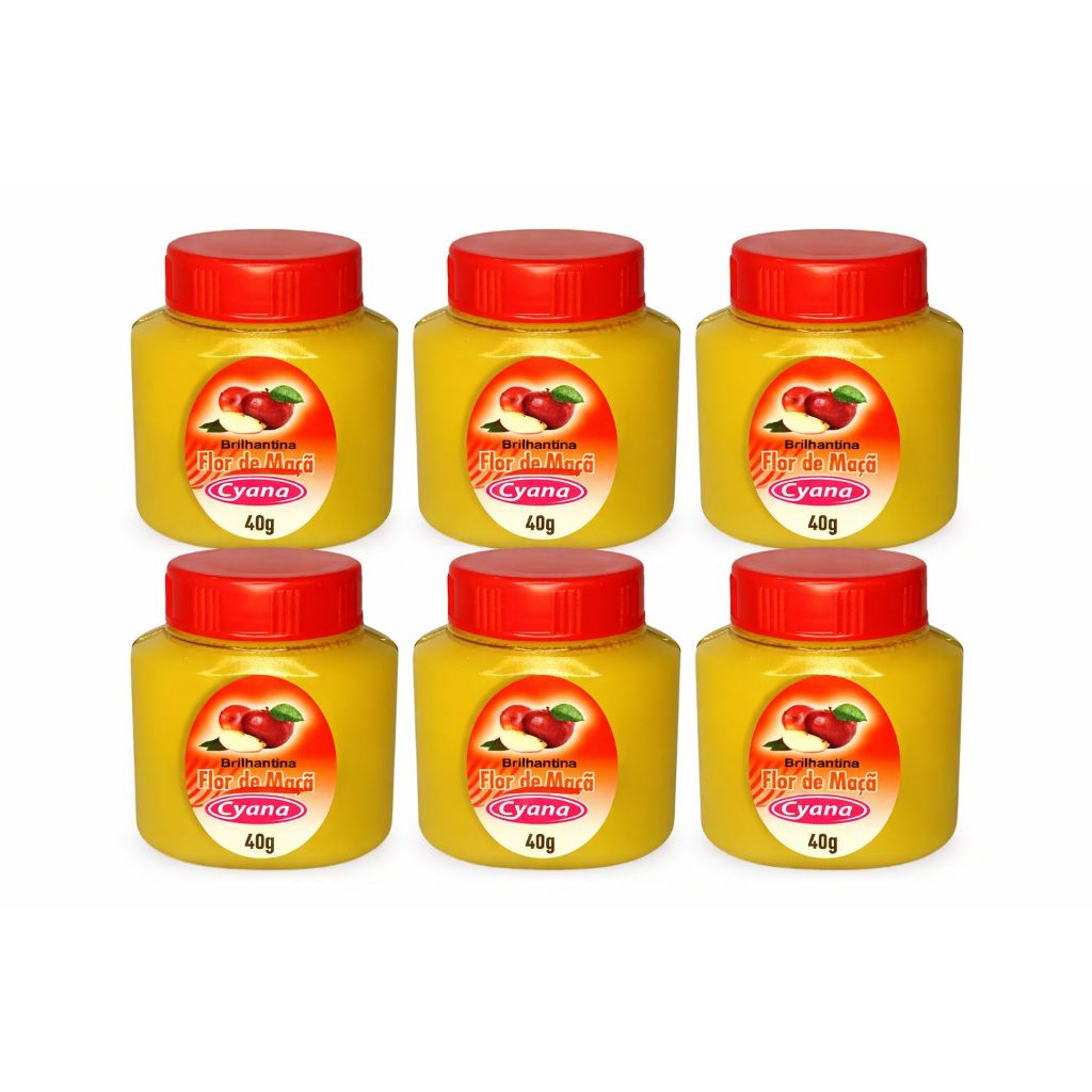 Brilhantina Umectante Maça e Coco Kit com 6 unidades