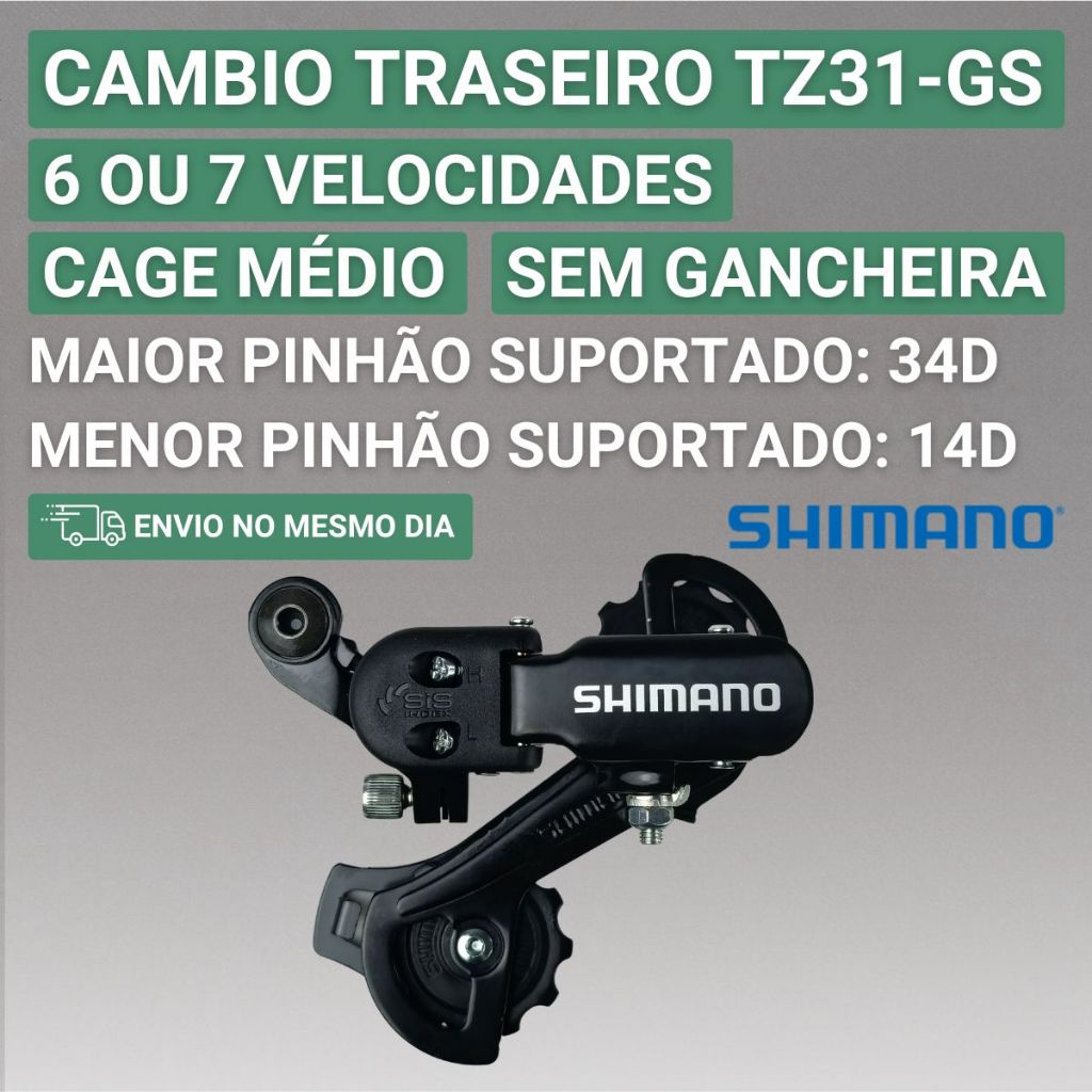 Cambio Shimano Cambio Traseiro Bike 8V Shimano Tourney