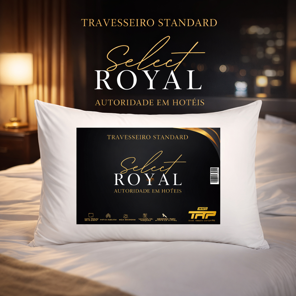 Travesseiro Select Royal Toque de Plumas Hotelaria Antialérgico Macio 50x70cm Fibra Importada TRP