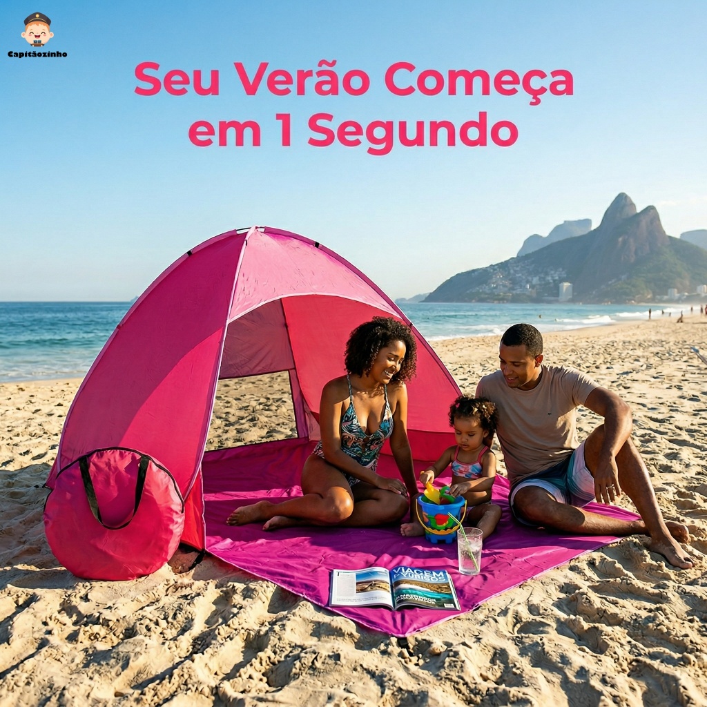Barraca Tenda Proteção Solar Praia Acampamento Uv Portátil