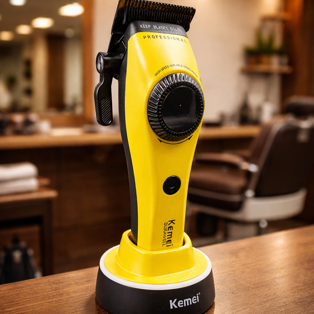 Máquina de Cabelo Profissional Kemei 1735 5W 9000 RPM Bivolt Sem fio Portátil 2500mAh