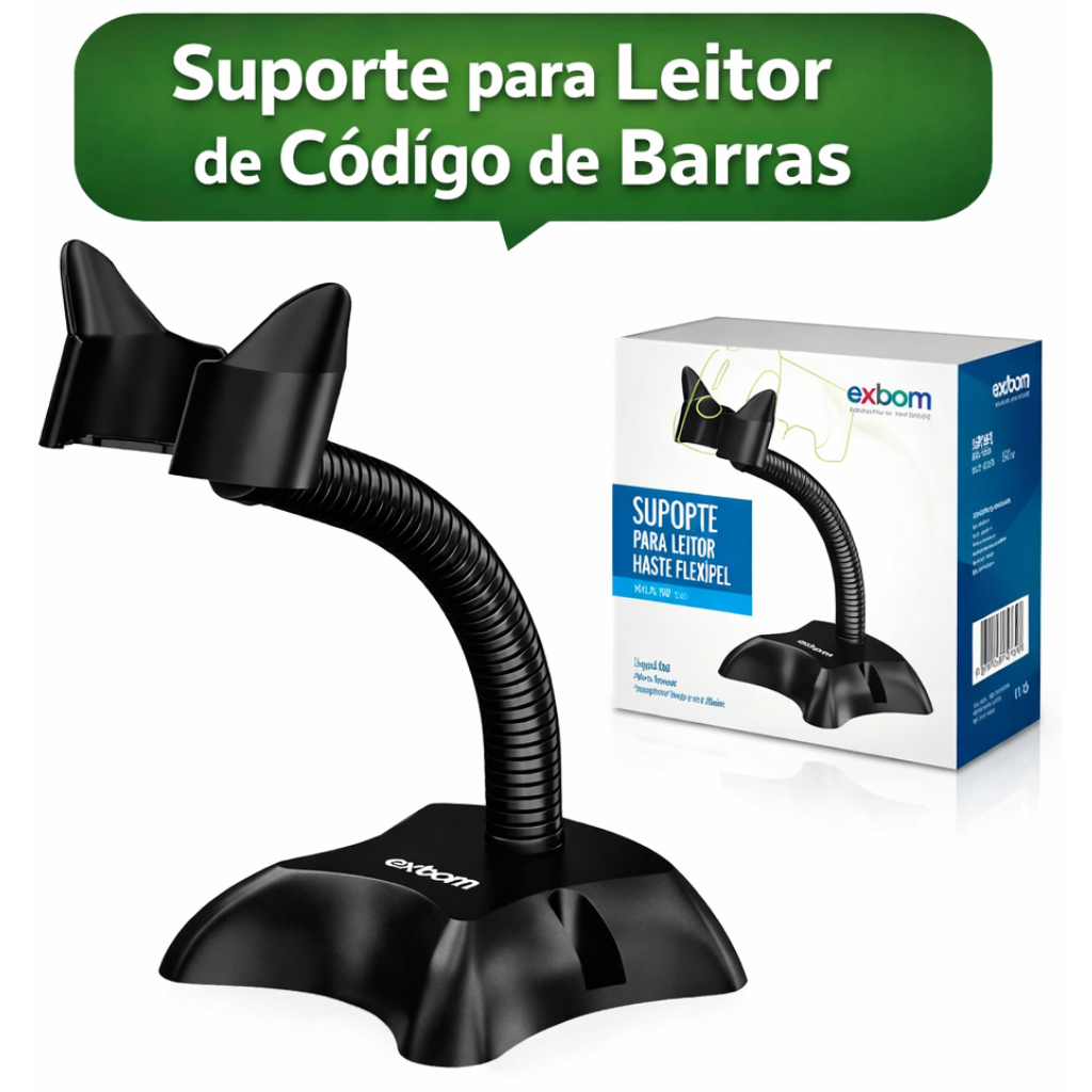 Suporte Para Leitor De Código de Barras com haste Flexível Universal SPX-LC150 EXBOM