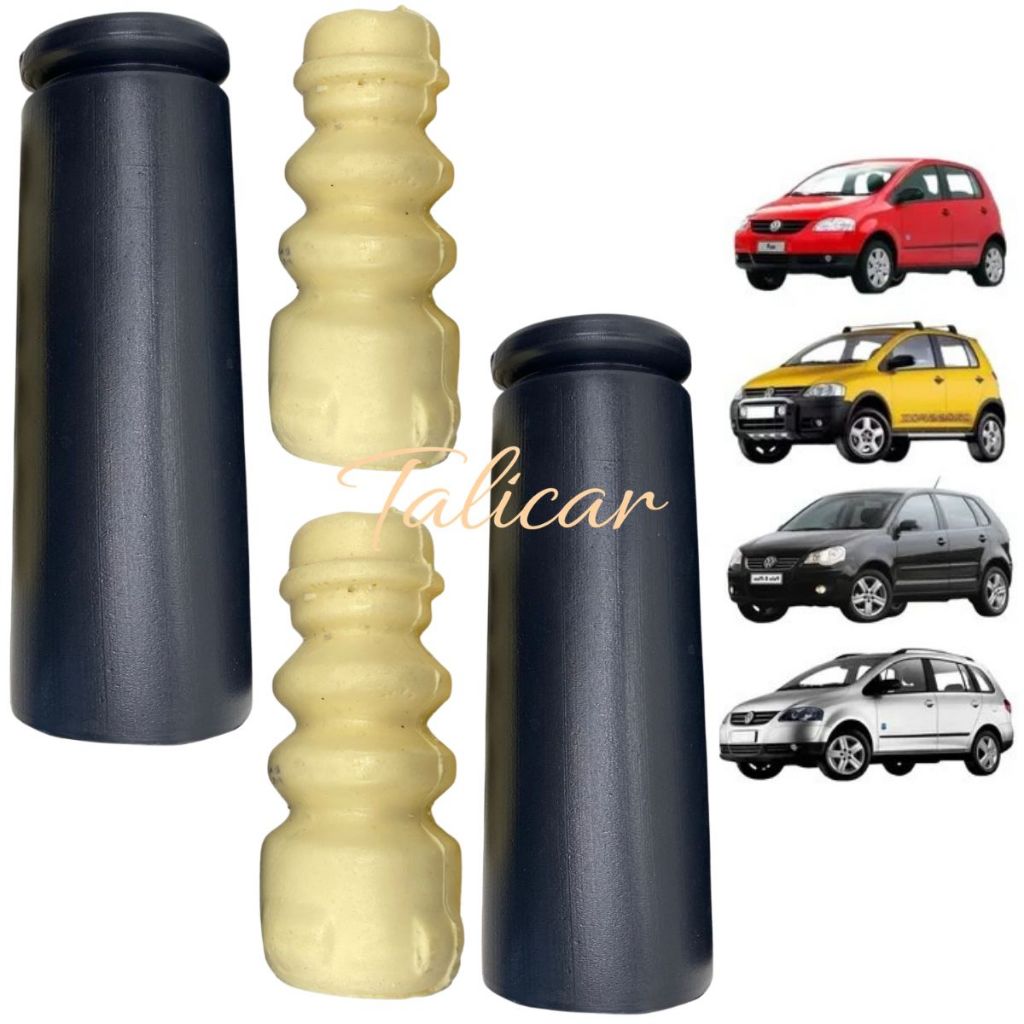 Kit Batente e Coifa  Amortecedor Traseiro Fox 2003 a 2021 Crossfox 2005 Polo 2002 Spacefox 2006