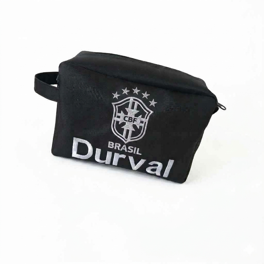 Necessaire Personalizada com Nome ou Escudo de Time , Seleção Brasileira – Masculina com Alça Organizadora