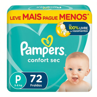 Fralda Pampers Confort Sec - Até 2X Mais Seco e Arejado