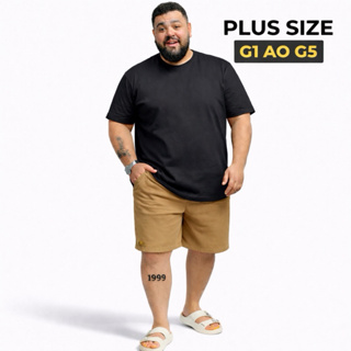 Short Plus Size Mauricinho em Linho – G1 G2 G3 G4 G5–Qualidade Premium -Bermuda Moda Praia - Sarja em Oferta na Shopee