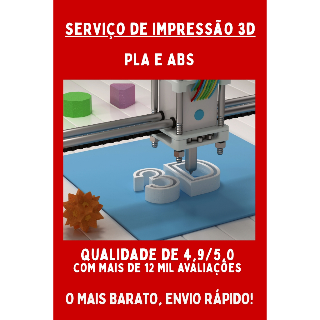Serviço de Impressão 3D - Personalizado
