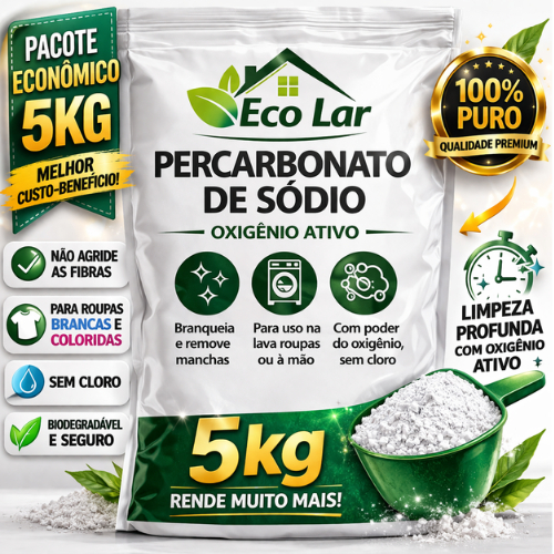 Percarbonato de Sódio 100% Puro – Rende Muito Mais e Economiza na Lavagem de Roupas 5kg / 2,5kg
