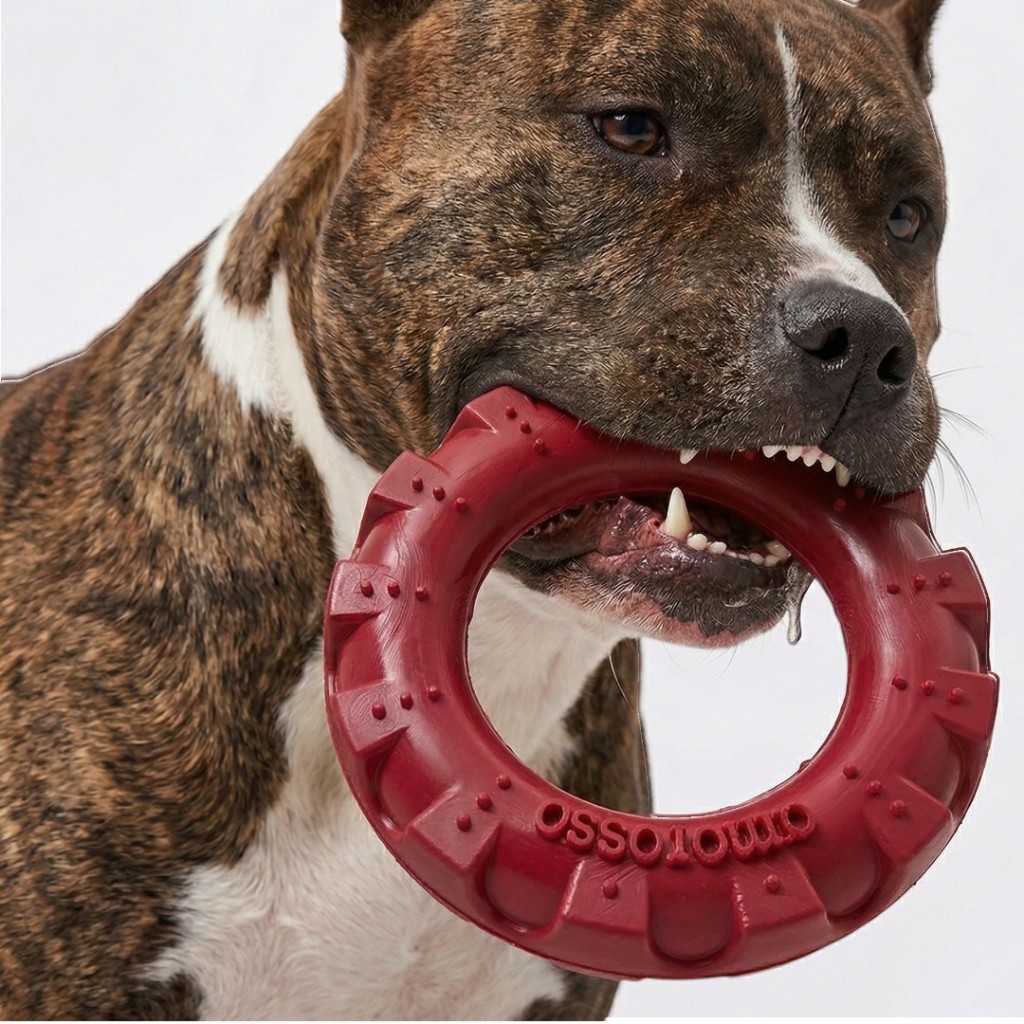 Pneu Vermelho Resistente Cachorro Pitbull Amorosso Reforço Mordedores Cães Pitbull American Bully Mastiff Cane Corso Cão