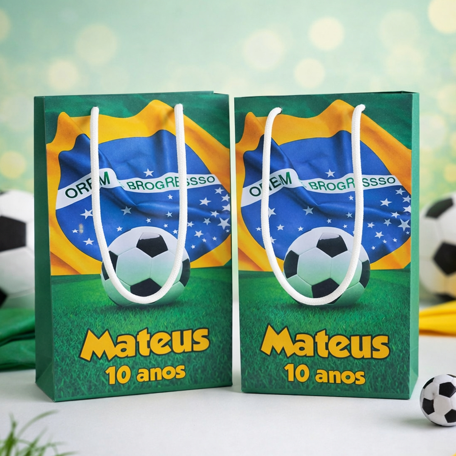 FUTEBOL Sacolinhas Surpresa Personalizada COPA Lembrancinha Aniversario PEGUE E MONTE