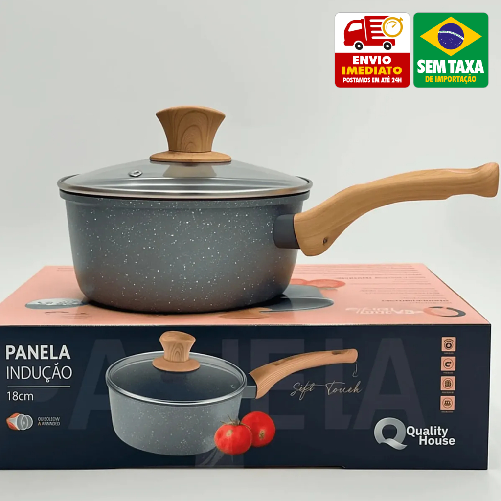 Frigideira Panela Caçarola Indução Antiaderente Cerâmica Cabo Soft Touch Escolha