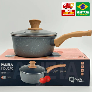 Frigideira Panela Caçarola Indução Antiaderente Cerâmica Cabo Soft Touch Escolha