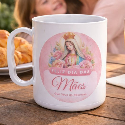 Kit 10 canecas dia mães nossa senhora aparecida maezinha padroeira lembracinha santa missa especial