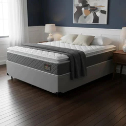 Cama Box com Colchão de Espuma D45 Pillow Top Fort Comfort Casal 138cm