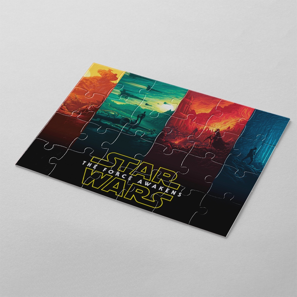 Quebra cabeça Star Wars, a força, obi-wan, princesa Leia | MDF | 24, 40 e 70 peças
