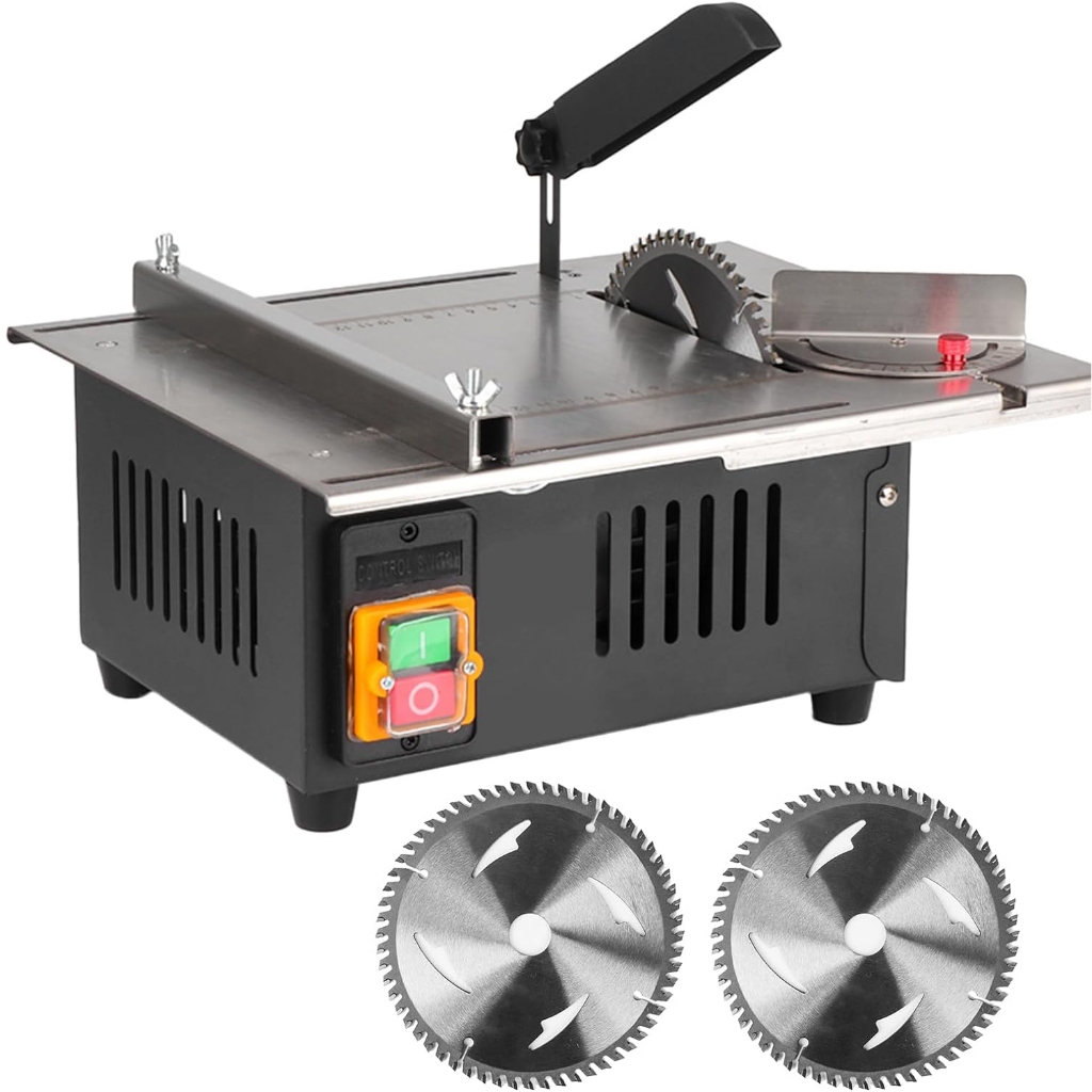 Mini Serra Bancada Bivolt Hobby Multifuncional Turbo, Mandril, Lixa, Corte angular Ajuste Velocidade