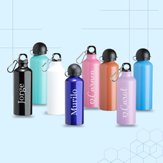 Squeeze Alumínio 500ml Personalizado com Nome – Bico 2 em 1 Colorido em Oferta na Shopee