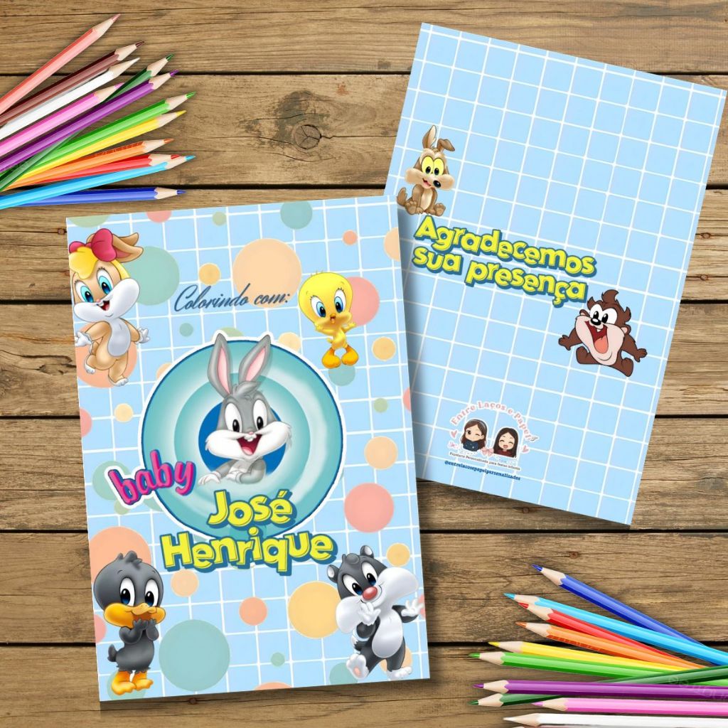 Lembrancinha Baby Looney Tunes Festa Infantil | Livrinho para Colorir Personalizado/ FESTA INFANTIL/ANIVERSÁRIO