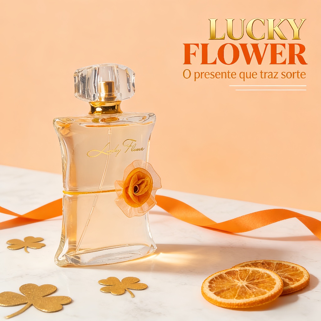Perfume Feminino LONKOOM Lucky Flower Orange 100ml Eau de Parfum Floral Amadeirado Fresco  Cheiro Bom e Fixação Incrível