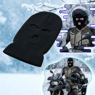2026 Inverno - Touca Motoqueiro Ninja Balaclava de Lã Preto