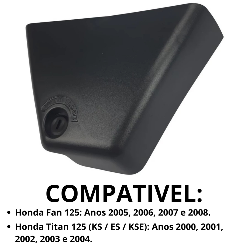 Tampa Lateral Inferior Caixa Ferramentas Titan 125 2000 A 2004 Preta Wester em Oferta na Shopee