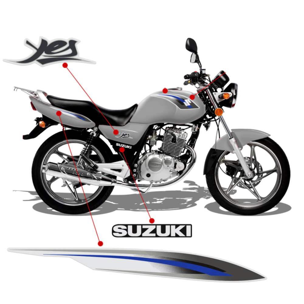 Adesivo Faixa da Rabeta Suzuki Yes 125 2008