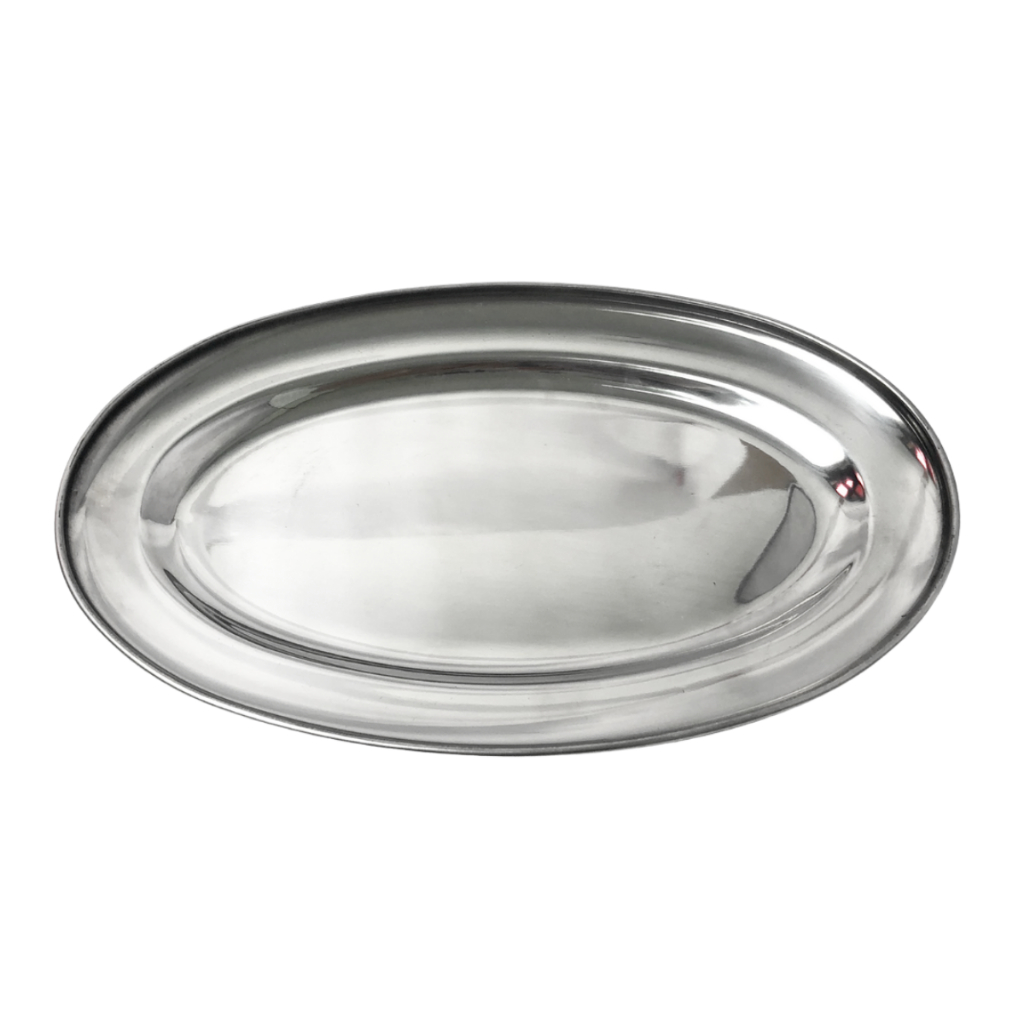 Kit Jogo de Travessas de Inox 29cm Para Servir Comidas e Bebidas