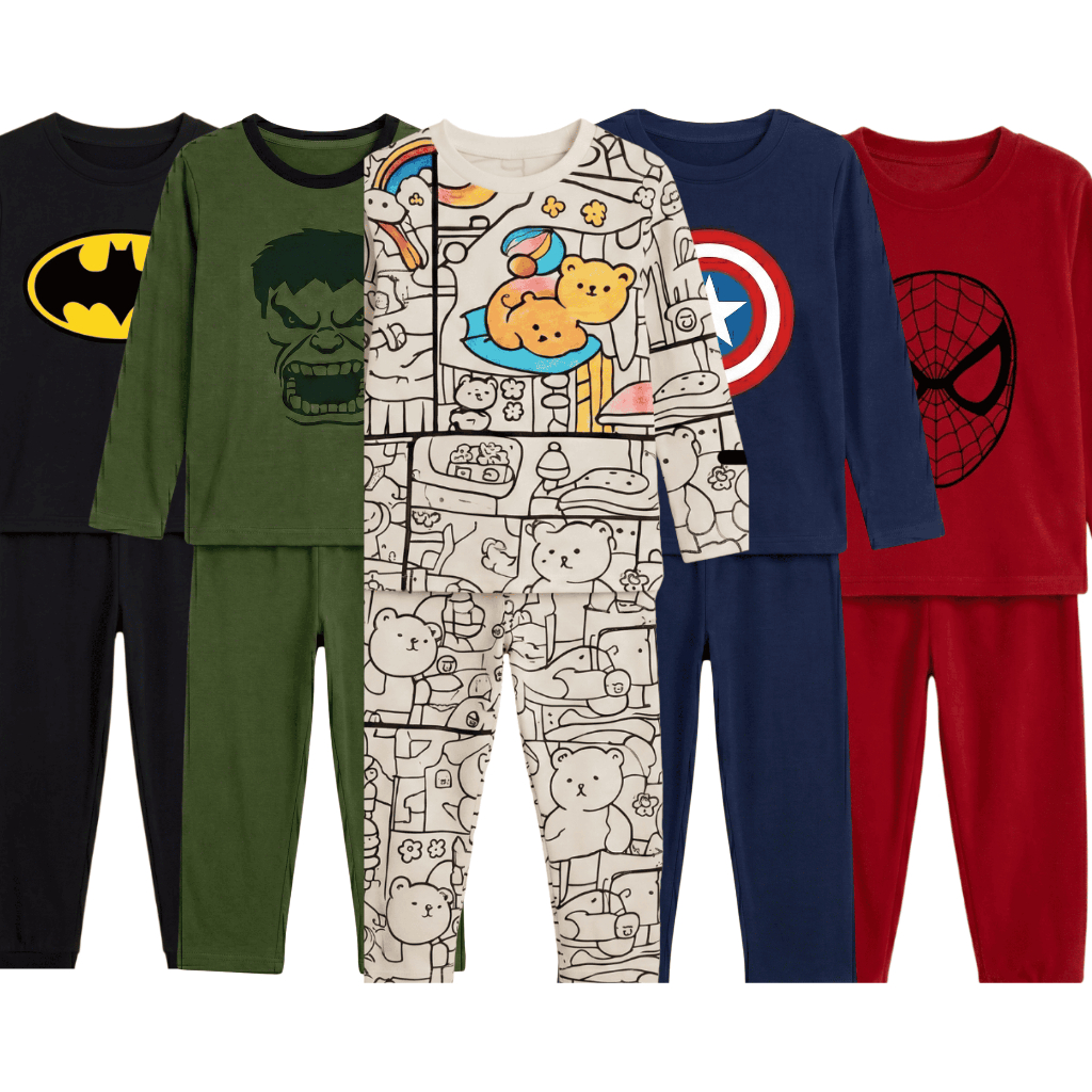 Pijama Infantil Manga Longa Menino Personagens Escolha Estampa