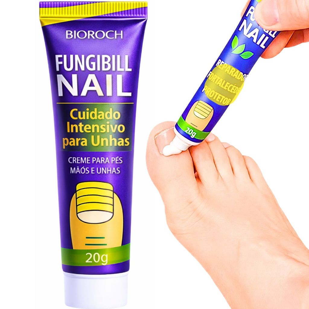 Fungibill Nail Fortalecedor de Unhas Amareladas Fracas e Quebradiças I Uso diário Extrato Natural