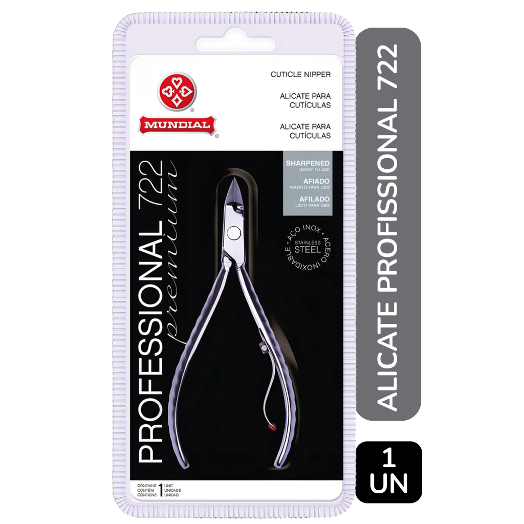 Alicate De Cuticula Original Profissional Mundial 722 Pré Amolado de Fábrica