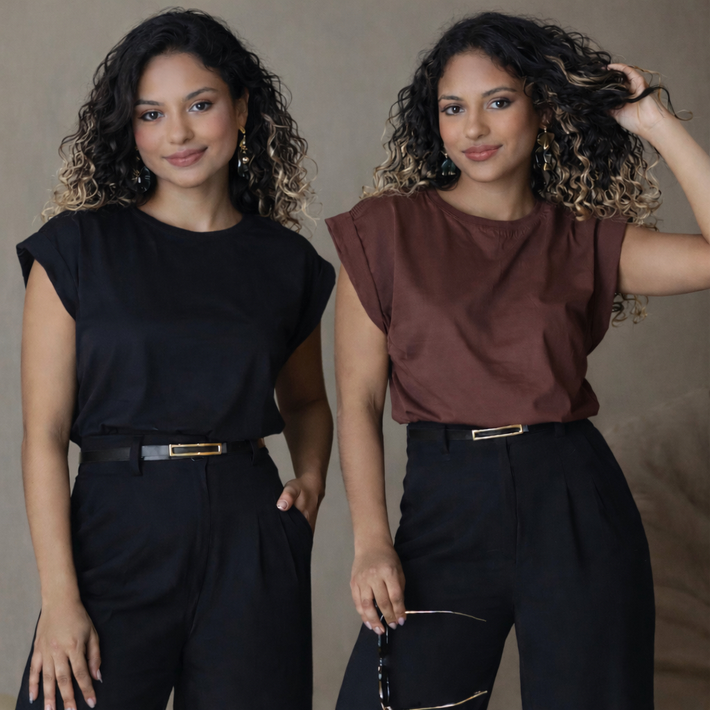 Kit Dois ou um Blusa Feminina Muscle Tee T-Shirt Algodão Básica Camiseta Lisa