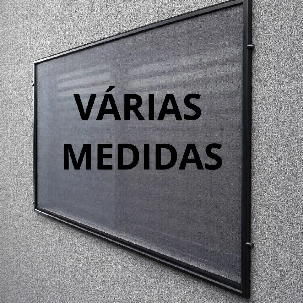 Kit tela mosquiteiro Removível perfil em alumínio Preto (várias medidas)