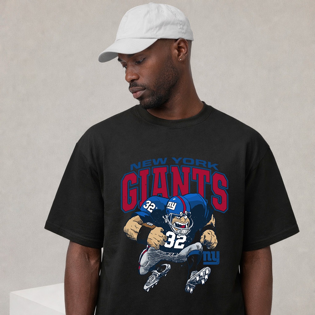 Camiseta Oversized Futebol Americano Streetwear Gigants 100% Algodão Unissex Lançamento