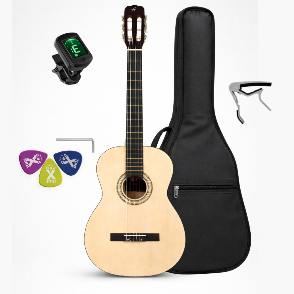 Imagem Violão Alpha classico com bag capotraste palheta e afinador digital