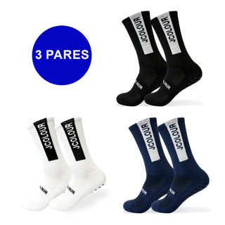 Jcolour Kit 3 Meias Antiderrapante Futebol Ultragrip Profissional Antiderrapante Prosocks Original