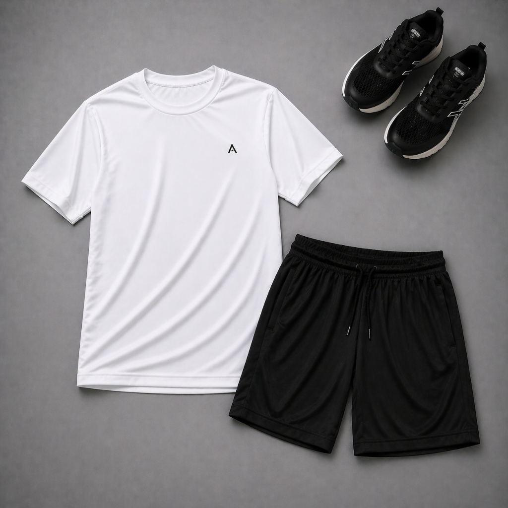 Kit Conjunto Academia Masculino Dry Fit Camisa + Short para Treino Corrida Musculação Confortável