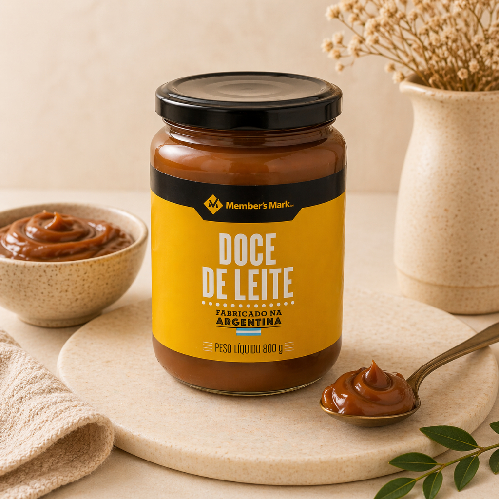 Doce de Leite Argentino Members Mark 800g Vidro – Cremoso com Sabor Intenso