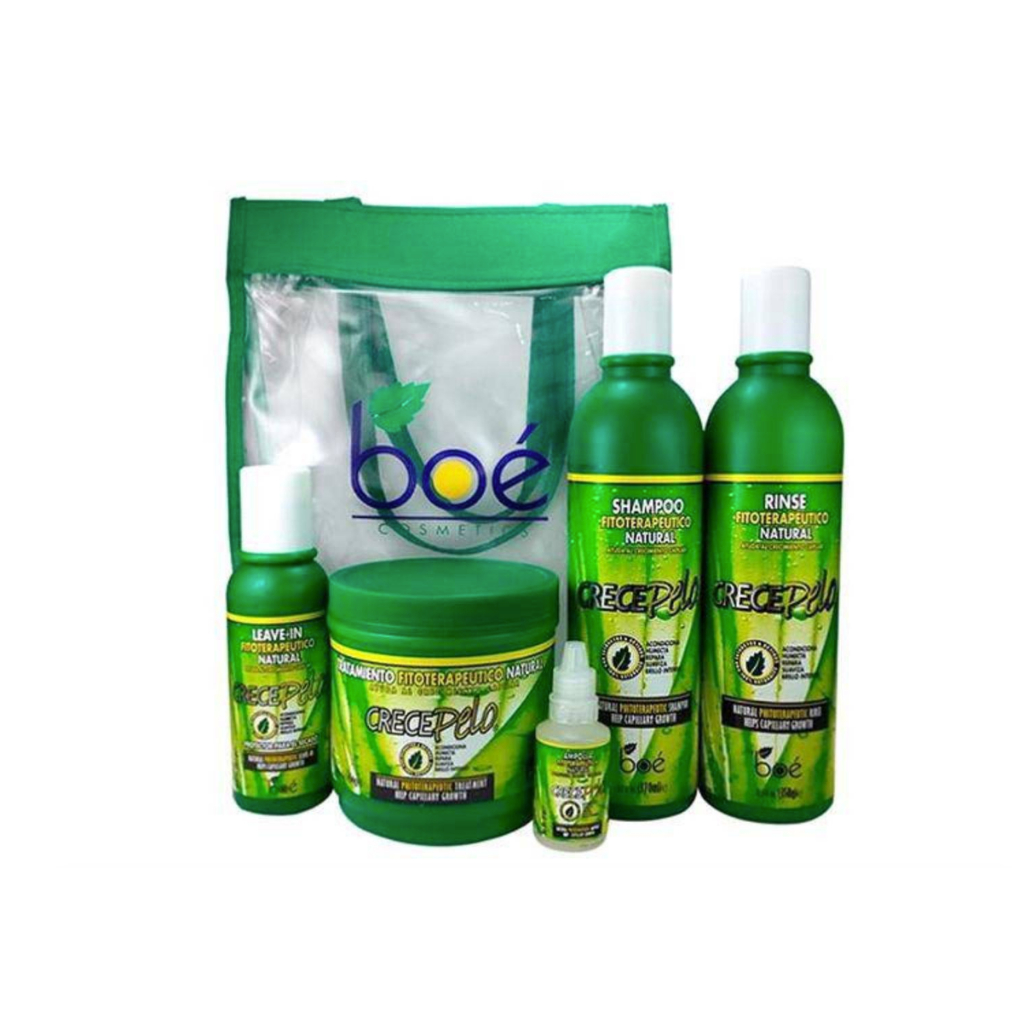 kit 5 produtos de Crescimento Capilar Crece Pelo Boé REPARAÇÃO PROFUNDA e PROTEÇÃO EXTRA Original