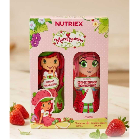 Kit Shampoo 230ml + Condicionador 200ml Kids Moranguinho Nutriex