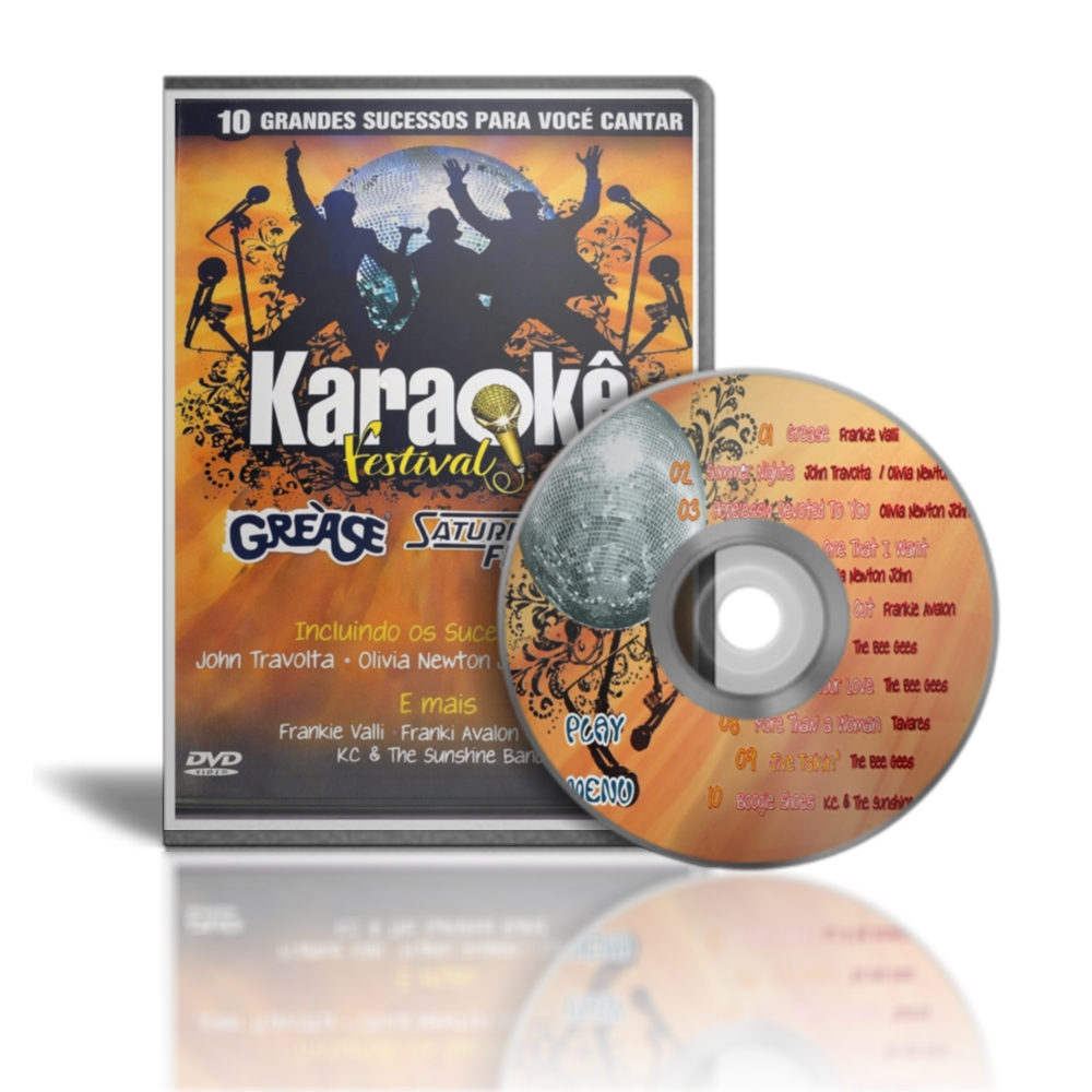 DVD KARAOKE -  Grease Saturday Night Fever - 10 MUSICAS REF 232