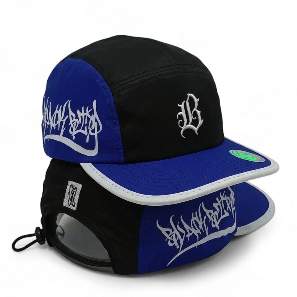 Bone Five Panel Tela Black Bird Strapback aba mole/flexível em EVA - P/A99