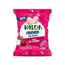 PASTILHA VALDA FRIENDS ICE CHERRY SACHE - Display com 10 unidades de 25g