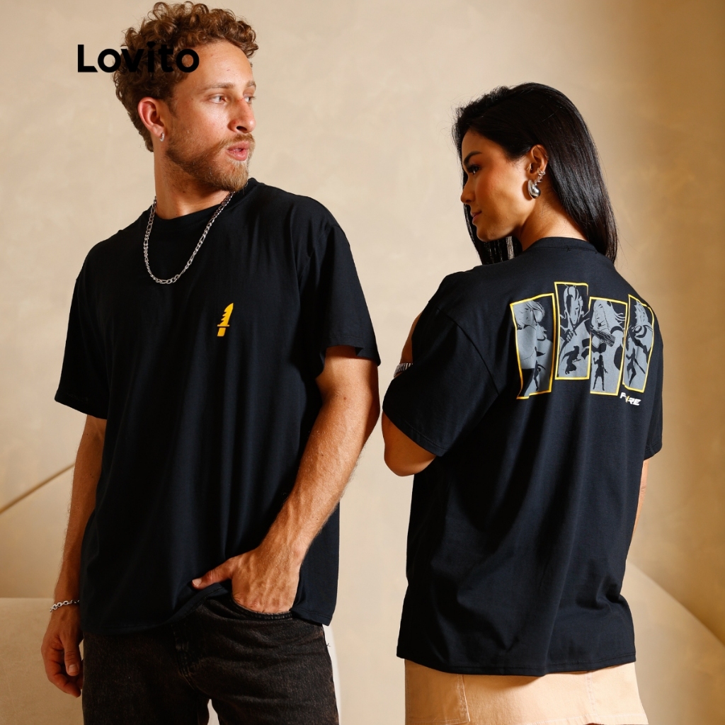 Lovito x Free Fire Camiseta Unisex Jogo Feminino e Masculino Moda BRTSB1323BRL1353