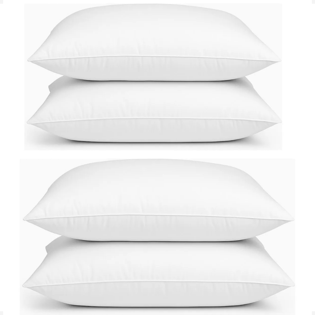 Kit Travesseiros Pluma de Ganso Conforto Macies Pluma de Ganso Sintética 70x50cm Travesseiro Adulto Casal
