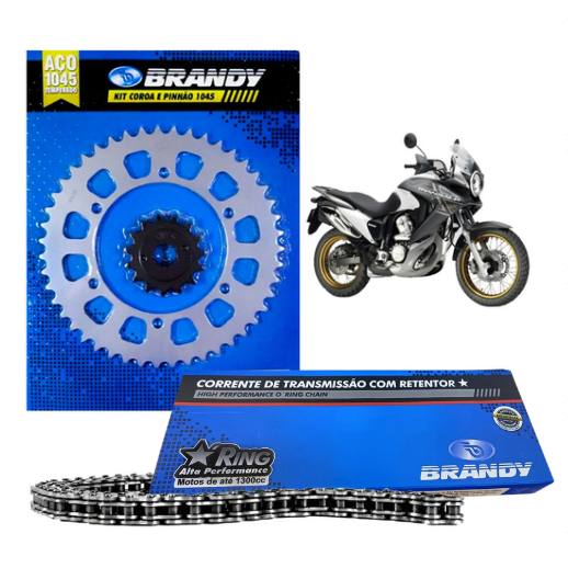 Kit Relação Completo 525x118l Honda XLV 700 Transalp 2008 até 2013 - Brandy